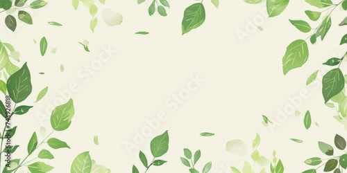 Eco-friendly abstract leaf pattern with a varied assortment of green leaves on a light background, creating a refreshing and natural design.