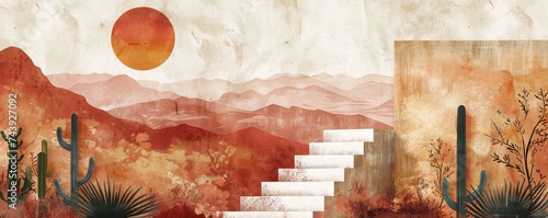 Boho illustration, southwes...