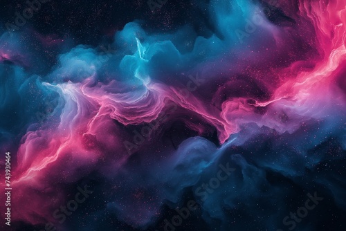 Vibrant Cosmic Nebula Background with Pink and Blue Hues, Abstract Space Concept, Digital Wallpaper