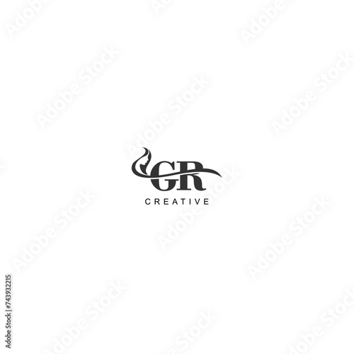 Initial GR logo beauty salon spa letter company elegant © muhammad