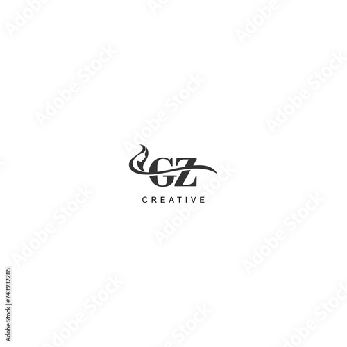 Initial GZ logo beauty salon spa letter company elegant © muhammad