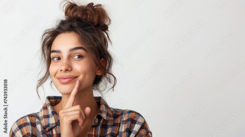 portrait of a people with finger up. Point finger at the advertisement. portrait of a people with finger up. Point finger at the advertisement.