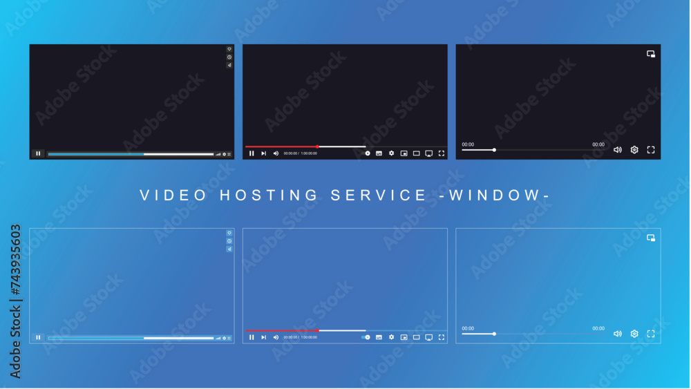 Three types of windows used in video sharing services