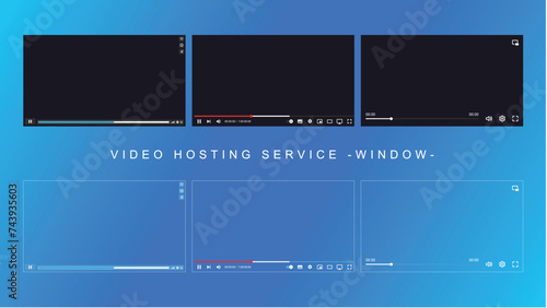 Three types of windows used in video sharing services