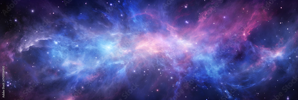 Vivid Celestial Portrait: Mesmerizing Colors of a Swirling Galaxy Amidst the Infinite Cosmos