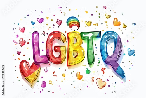 LGBTQ Pride drag. Rainbow pencil colorful circumscribed circle diversity Flag. Gradient motley colored color stripes LGBT rights parade festival empathy diverse gender illustration