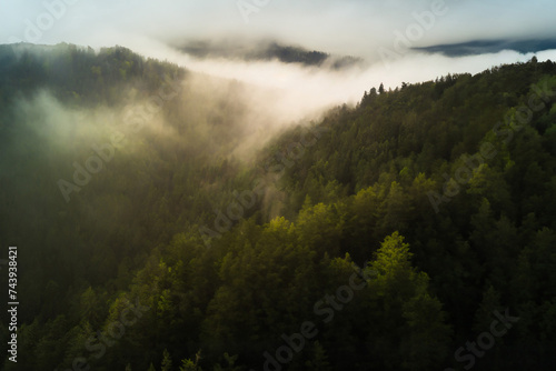 fog over the mountains