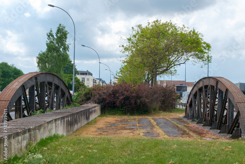 derelict former raiway bridge in Arras, France