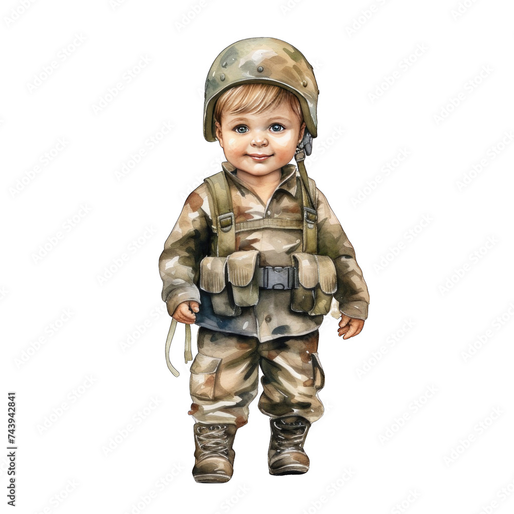 watercolor cute little army boy png watercolor cute little army boy png