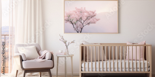 Pink and white ethereal cherry blossom tree nursery