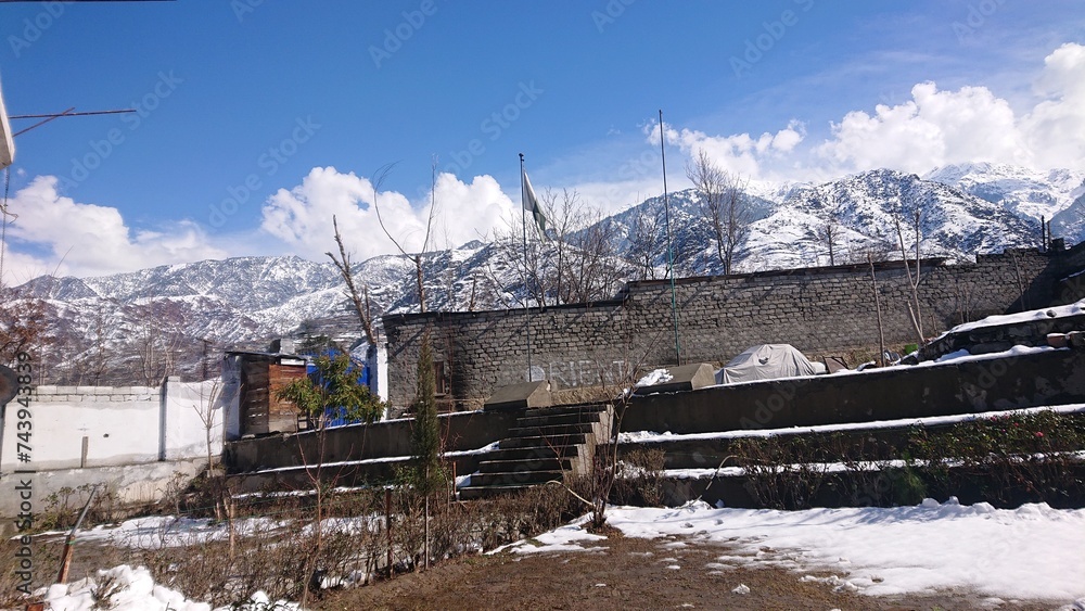 Fototapeta premium mountain village in winter