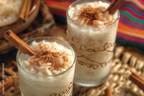 Delicious Horchata with Rice and Cinnamon: Perfect Mexican Drink Photo