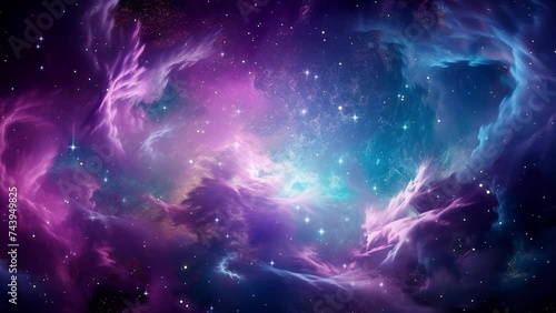 Abstract outer space endless nebula galaxy photo
