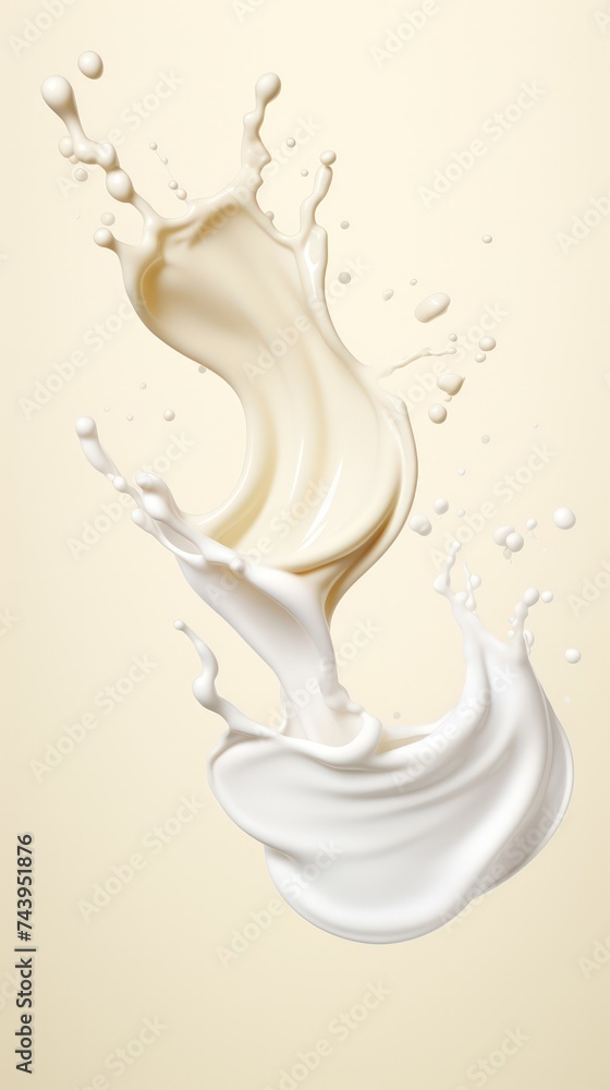 Set of Milk splash and pouring Set of Milk splash and pouring