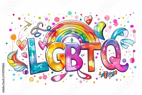 LGBTQ Pride vocigender. Rainbow visionary colorful unprecedented diversity Flag. Gradient motley colored flashy LGBT rights parade festival illustration diverse gender illustration