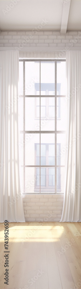 White curtains and a wooden floor with a window view create a minimalist and airy feel for home design.
White curtains and a wooden floor with a window view create a minimalist and airy feel for home design.