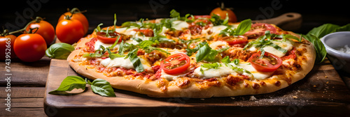 Delicious Gluten-Free Margherita Pizza on Rustic Wooden Table