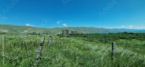 ruins of former russian recreational objects hotels and resorts in armenia lake sevan