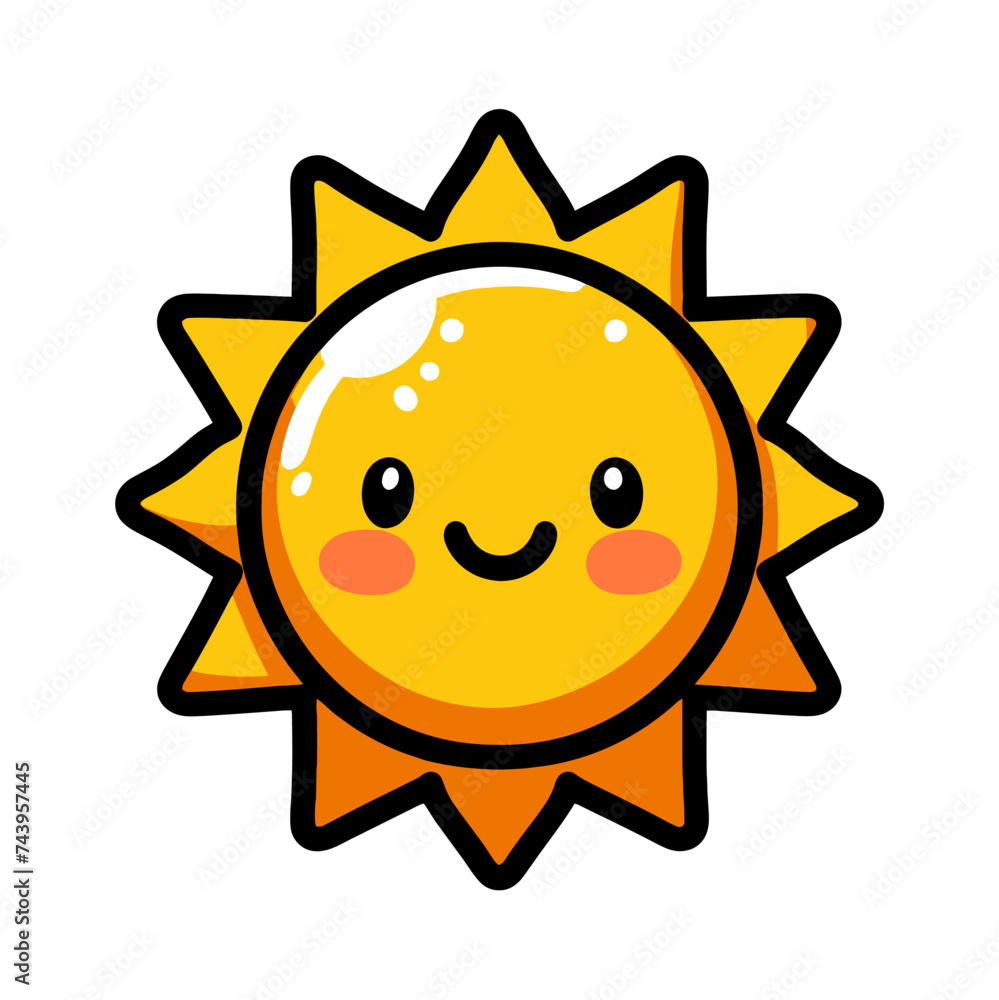 Vector Art of Smiling Sun