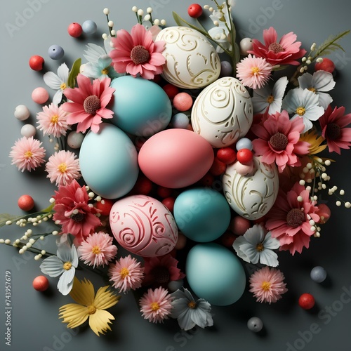 Adorable and colorful Easter eggs