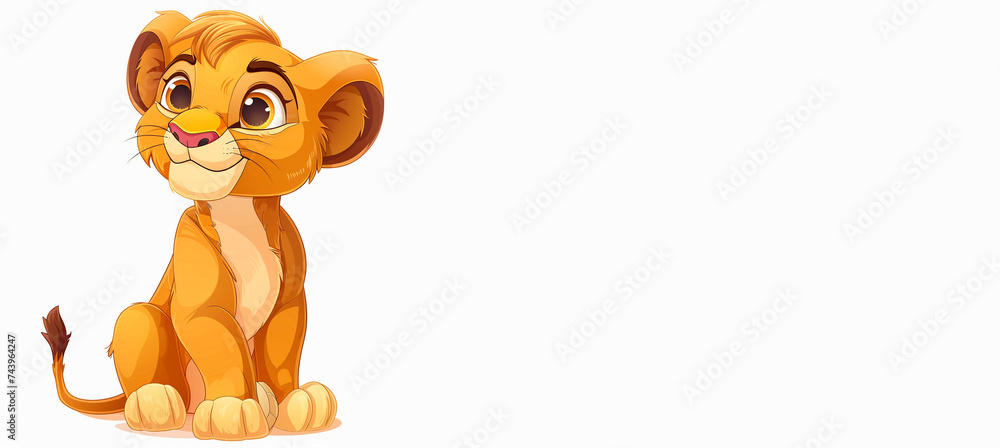 Obraz premium lion isolated on white transparent background, close up