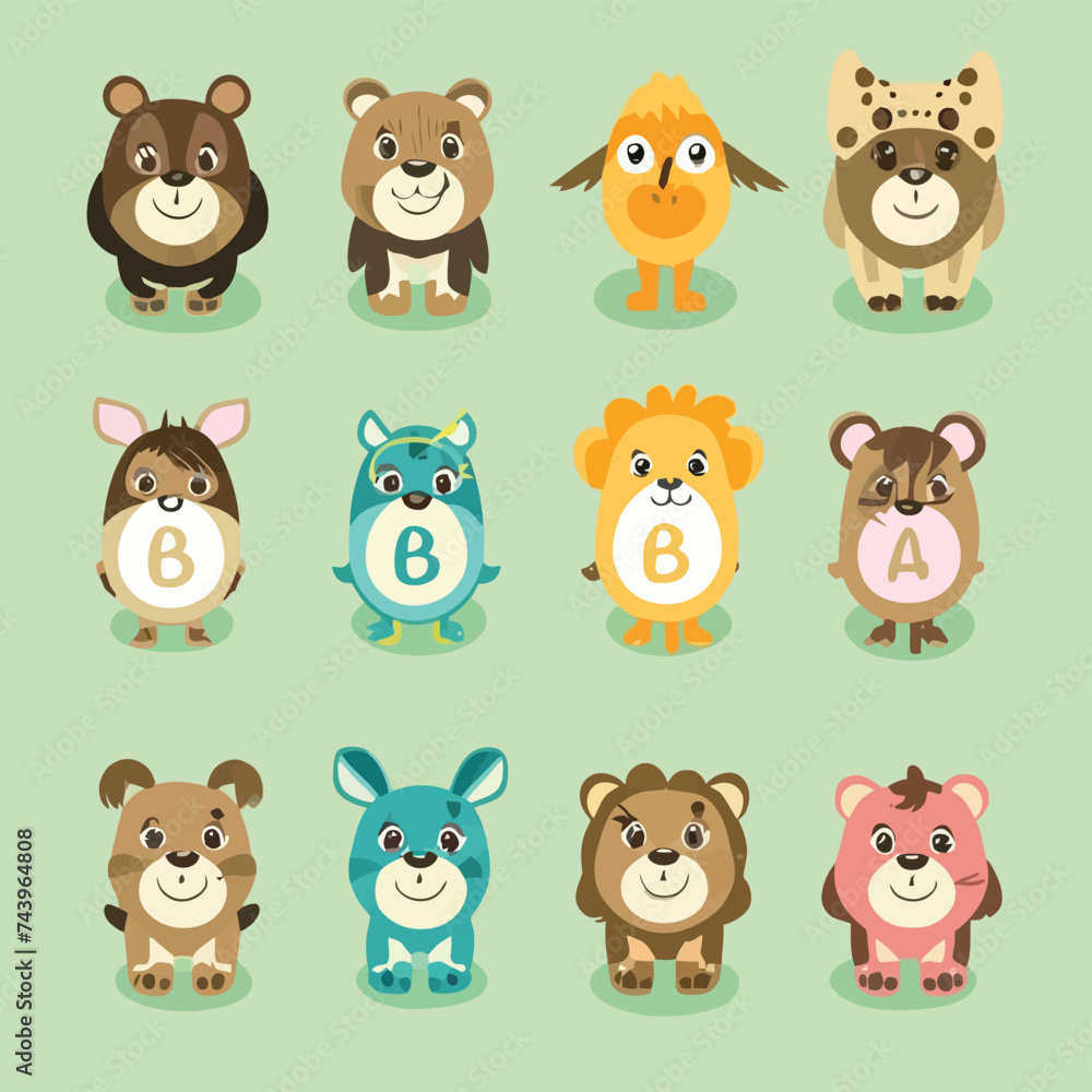 2d vector illustration for learning cartoon character design for letters of the English language
2d vector illustration for learning cartoon character design for letters of the English language