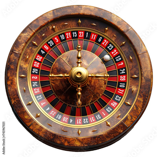 Wallpaper Mural casino wheel isolated on transparent background ,roulette wheel png ,generative ai Torontodigital.ca