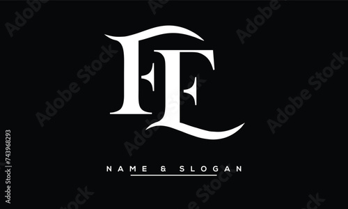 FE,  EF,  F, E  Abstract Letters  Logo  Monogram