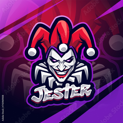 Jester esport mascot logo design