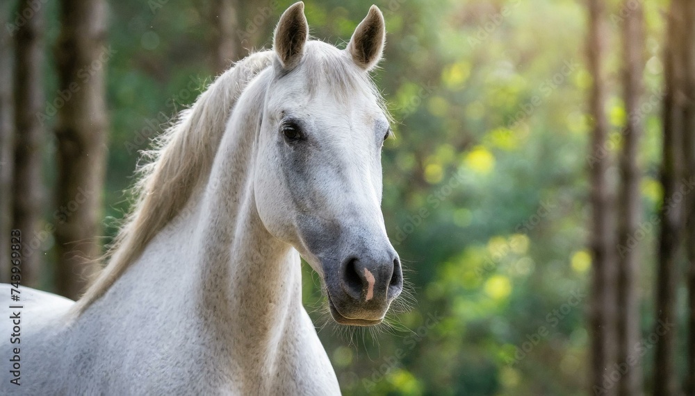 white horse portrait