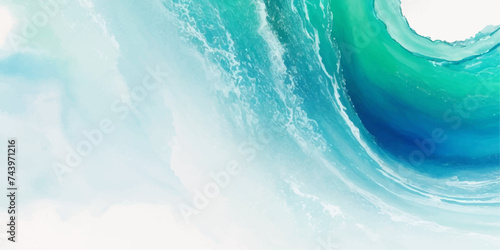 abstract soft blue and green abstract water color ocean wave texture background. Banner Graphic Resource as background for ocean wave and water wave abstract graphics 