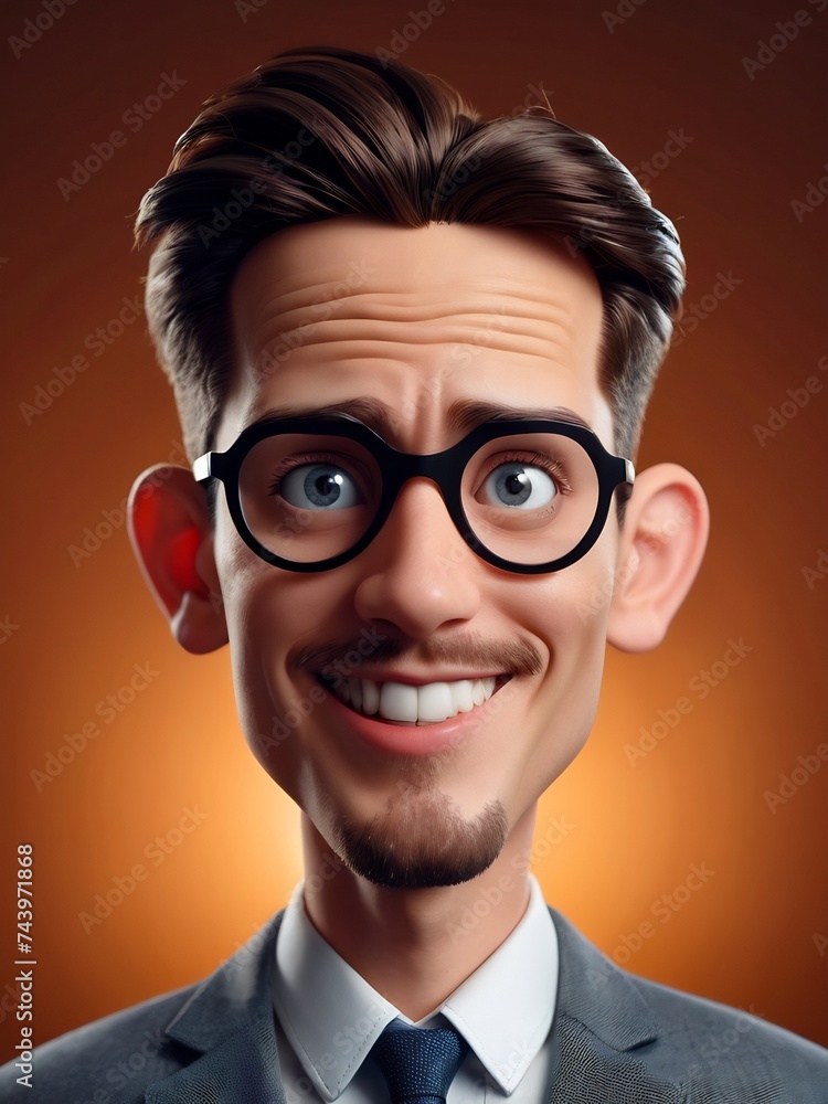 3d portrait cartoon caricature illustration, playful cartoon humorous portrait caricature, whimsical caricature 3d portrait cartoon caricature illustration, playful cartoon humorous portrait caricature, whimsical caricature