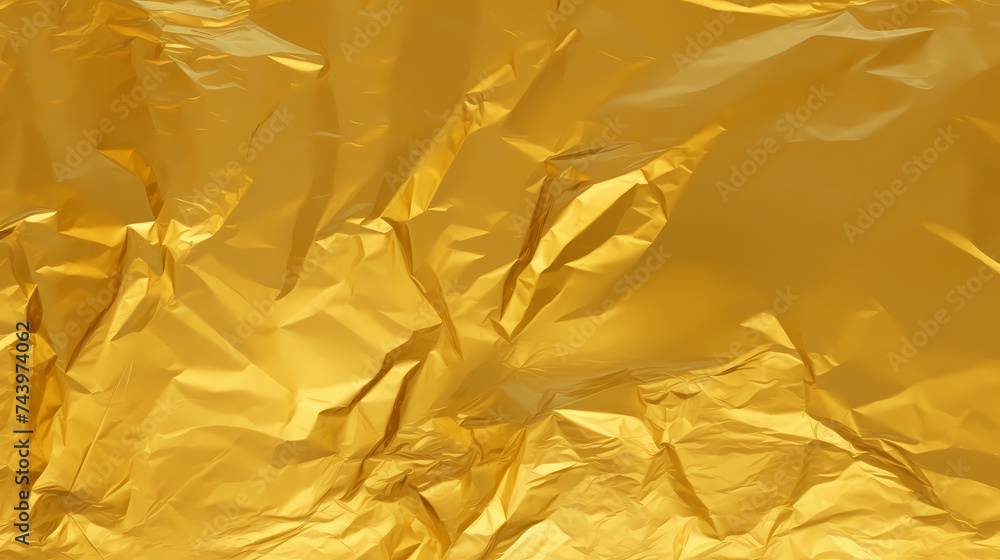 Shiny yellow gold foil abstract background Shiny yellow gold foil abstract background