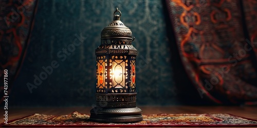Vintage arabic lantern, theme of Eid-al-Adha, the Feast of Sacrifice © 22_monkeyzzz