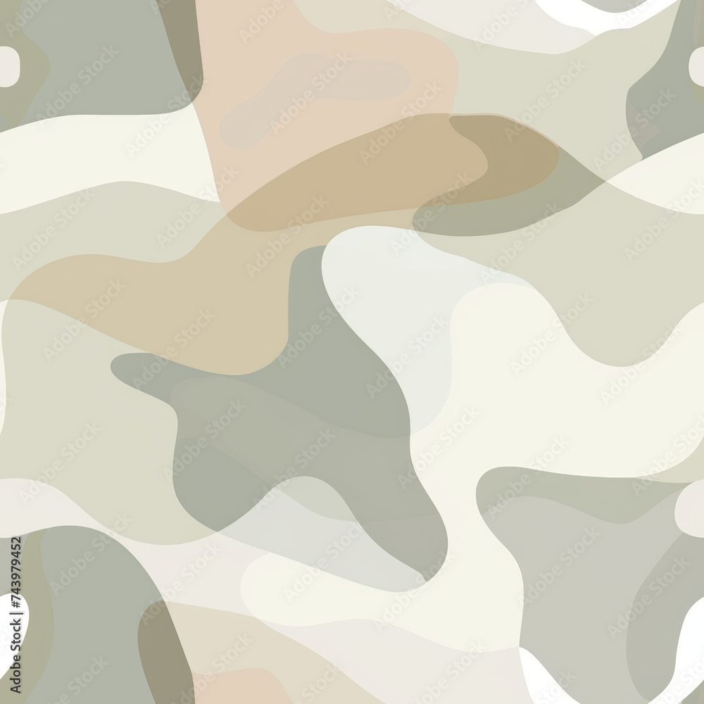 Abstract organic camouflage pattern, seamless tile