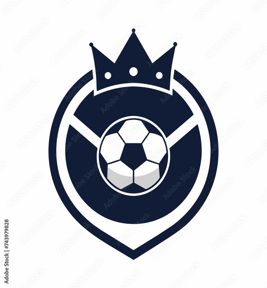 Obraz premium football logo with ball element, soccer, elegant soccer logo.
