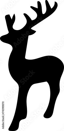 black deer Silhouette png Vector Illustration. PNG on transparent background(png) 