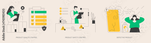 Product manufacturing abstract concept vector illustrations.