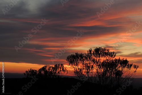 Sunset in the mountain.