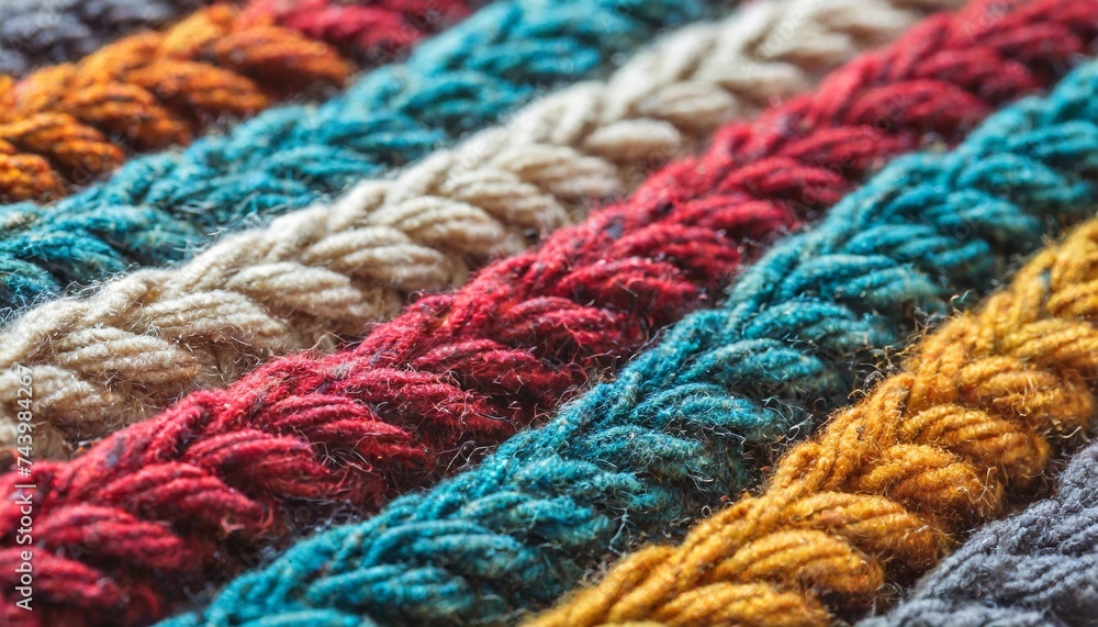 detail of colorful wool sweater textile