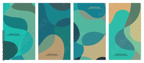 Abstract Wavy Set Background.
