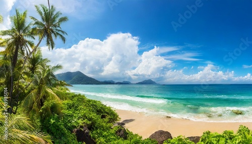 panorama of tropical beach