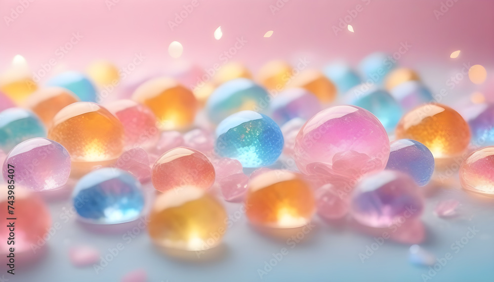 Crystal clear marble with bokeh blurred. Valentine or Christmas background. banner Crystal clear marble with bokeh blurred. Valentine or Christmas background. banner