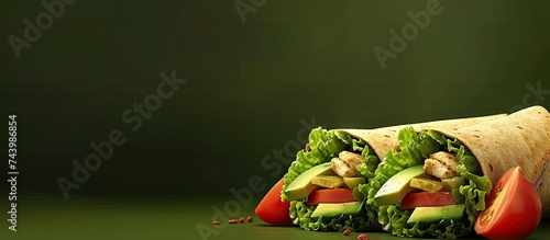 Chicken wraps with avocado ...