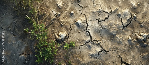 The long drought means that rice fields cannot be planted with rice and the soil becomes cracked and dry The drought that struck made the land infertile and unplantable. with copy space image