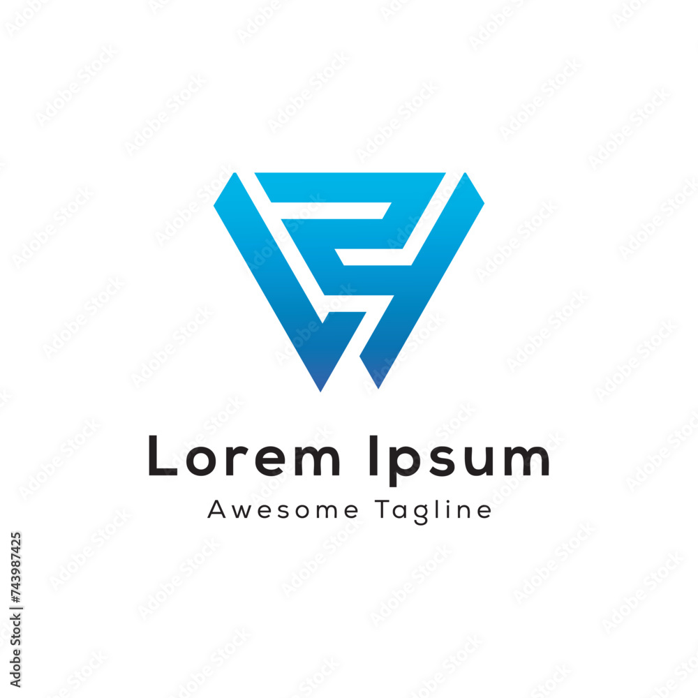 letter lr4 initial logo design icon letter lr4 initial logo design icon