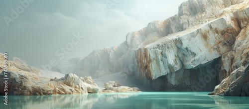 open pit limestone mine. wi...
