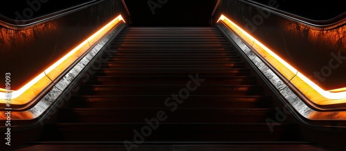 Dark underground stairs lea...