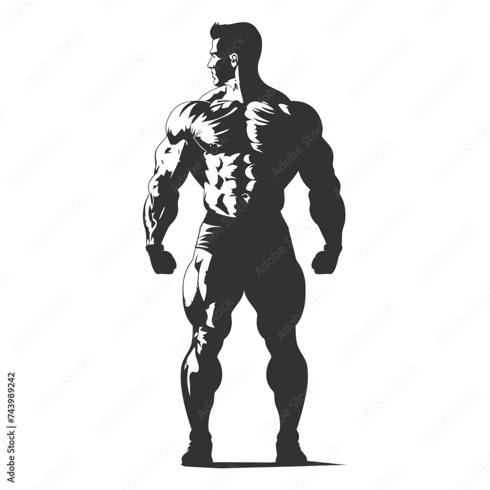 Silhouette Bodybuilding black color only full body