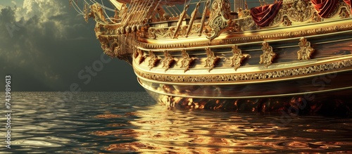 Vintage luxury boat command...